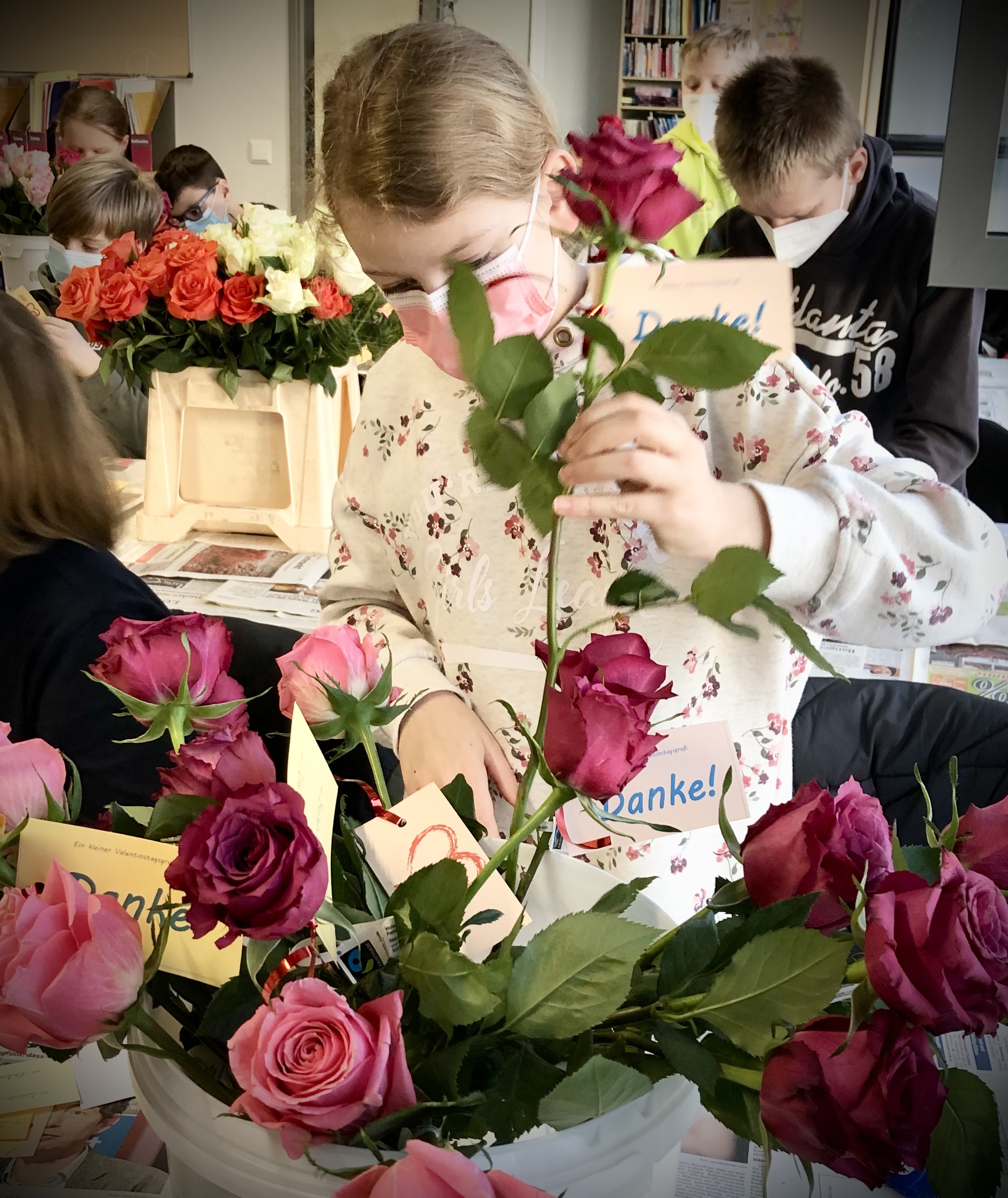 Valentinstag Rosen Anriss