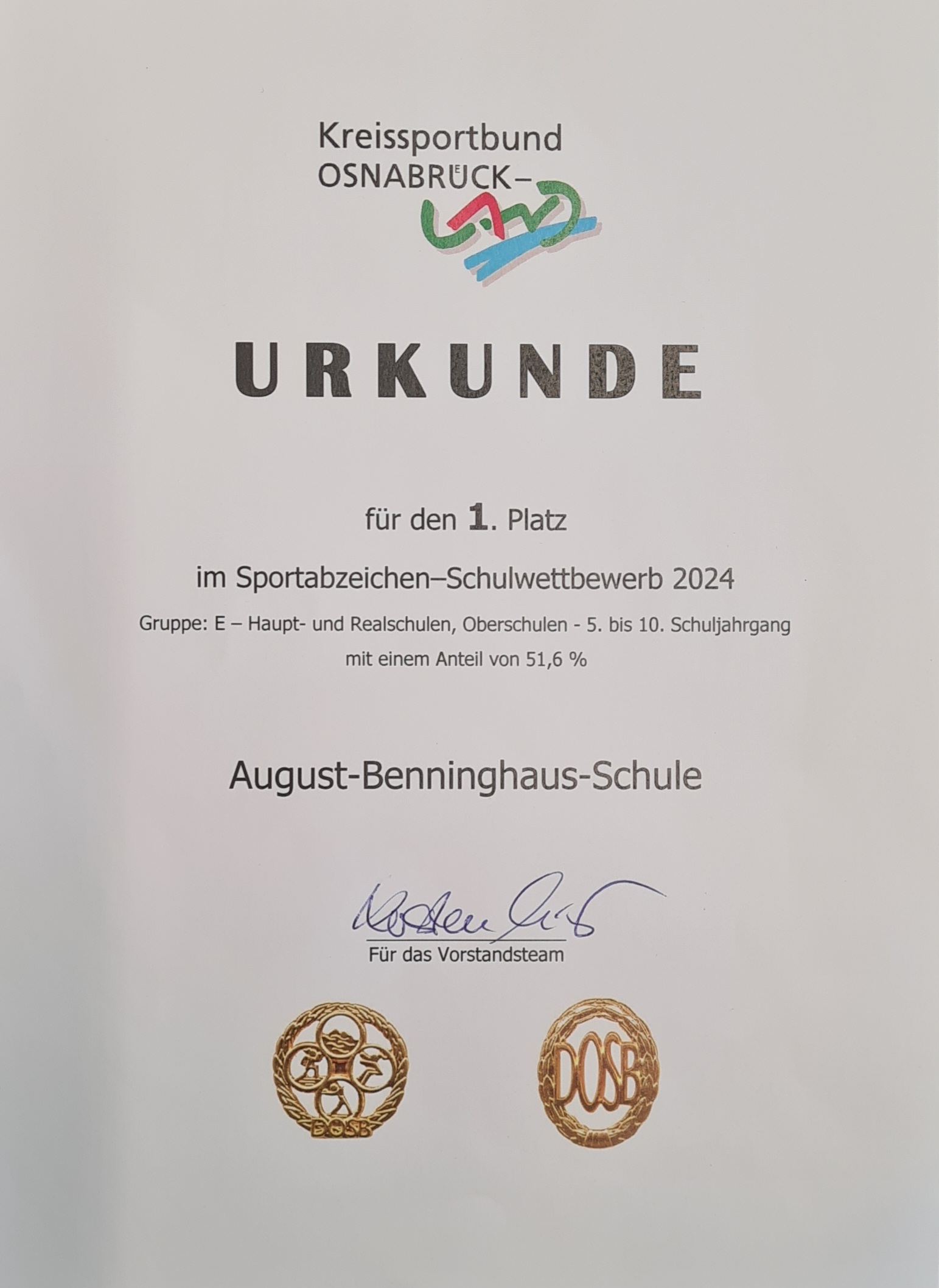 Urkunde Sport2